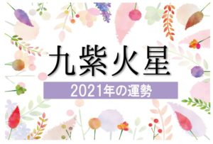 【九紫火星】2021年の運勢と月別吉方位と凶方位