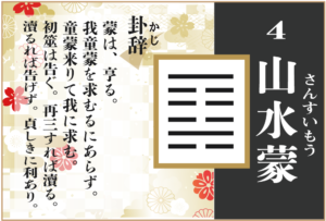 【易占い】4,山水蒙(さんすいもう)の卦辞の読み解き方や意味(大像)や爻(小像)を徹底解説!