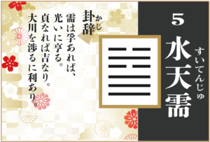 【易占い】5,水天需(すいてんじゅ)の卦辞の読み解き方や意味(大像)や爻(小像)を徹底解説!