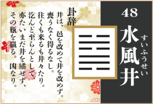 【易占い】48, 水風井(すいふうせい)の卦辞の読み解き方や意味(大像)や爻(小像)を徹底解説!