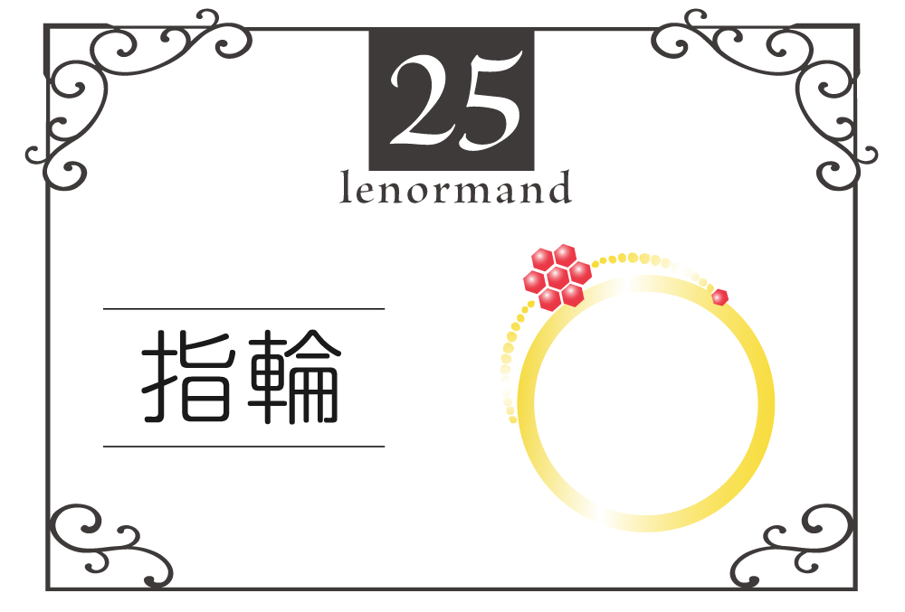 ルノルマンカード25番・指輪の意味は「約束、パートナーシップ」・キーワードや　組み合わせ（コンビネーションリーディング）まで完全紹介【吉】
