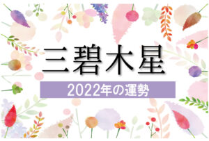 【三碧木星】2022年の運勢と月別吉方位と凶方位