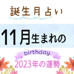 11月生まれの2023年(令和5年)の運勢【誕生月占い】