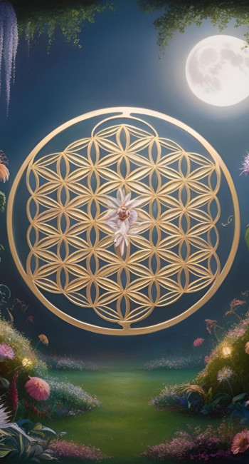 人生さえも整えて開運に導くフラワーオブライフの待ち受け画像