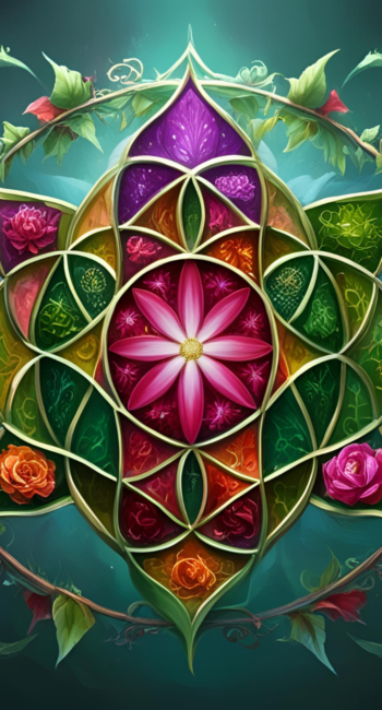 金運が上昇して財産を増やすフラワーオブライフの待ち受け画像