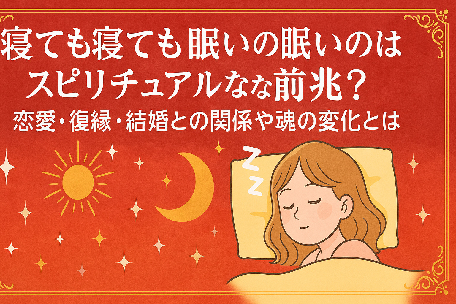 寝ても寝ても眠いのはスピリチュアルな前兆？恋愛・復縁・結婚との関係や魂の変化とは