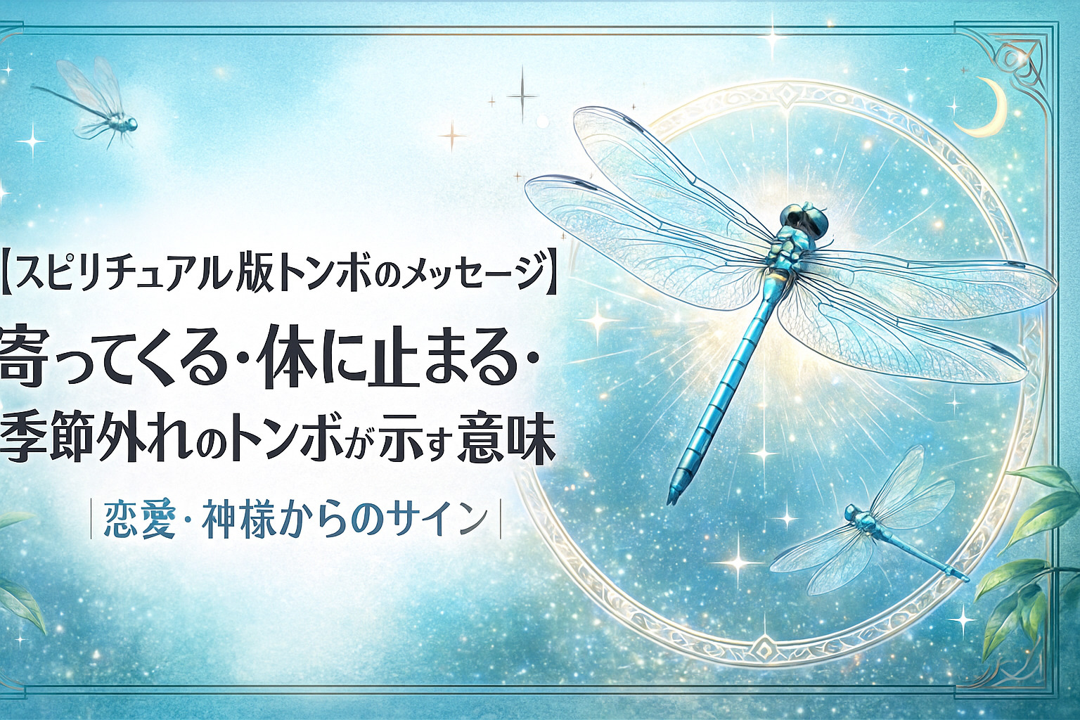 【スピリチュアル版トンボのメッセージ】寄ってくる・体に止まる・季節外れのトンボが示す意味｜恋愛・神様からのサイン