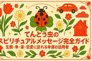 てんとう虫のスピリチュアルメッセージ完全ガイド｜玄関・車・家・恋愛に訪れる幸運の訪問者